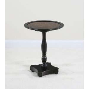 Ultimate Accents Myriad Promo Black Glass Top End Table  