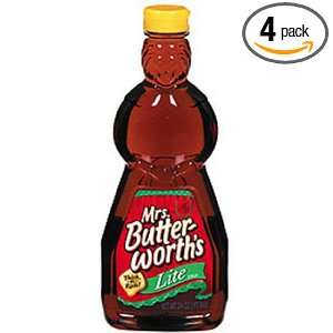 Mrs. Butterworths Lite Syrup, 24 Ounce (Pack of 4)  