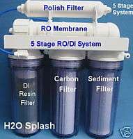 Reverse Osmosis System 5 Stage 24/35/50 gpd membrane RO +DI Water 