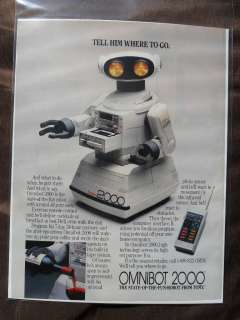 1985 Print Ad OMNIBOT 2000 Personal Robot  