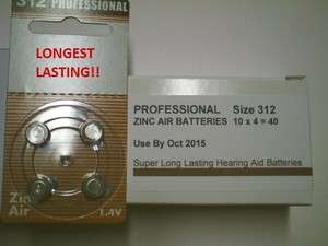 Hearing Aid Batteries Size 312   LONGEST LASTING  