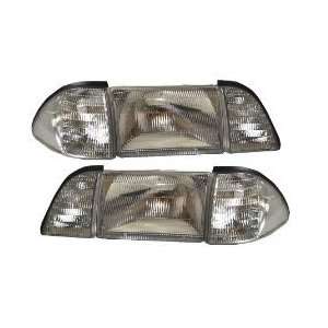   12 Piece Clear GT LX Cobra Headlamps Driver/Passenger Automotive