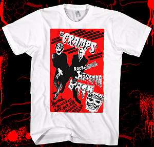 The Cramps   Punk flyer   100% cotton soft t shirt  