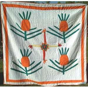  Antique Folk Art Pineapple Quilt