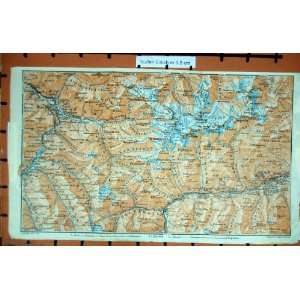  MAP 1927 TYROL DAVOS PLATZ TARASP ALPS MOUNTAINS SCHULS 