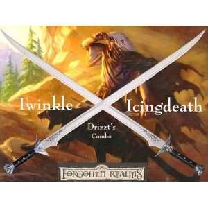  Set of Icingdeath and Twinkle Sword with Sheath and Wall 