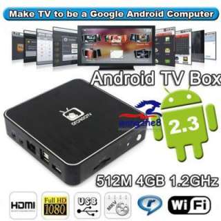   TV Set Top Box Internet WIFI HDMI HDTV 1080P 4GB 1.2GHz Black  
