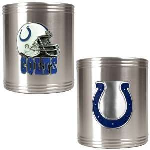  Indianapolis Colts NFL 2pc Stainless Steel Can Holder Set 