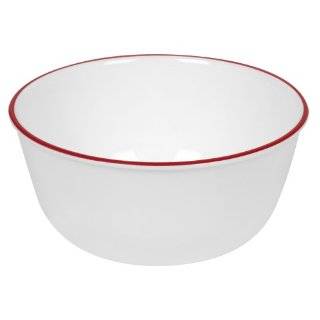 Corelle Livingware 28 Ounce Super Soup / Cereal Bowl, Red Band