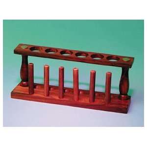   Test Tube Racks, Six 25mm Holes, Six Drying Pins, 0.5 in. Thick Base