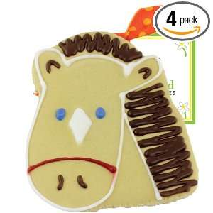   Confections Hand Decorated Horse Cookie, 4.5 Ounce Boxes (Pack of 4