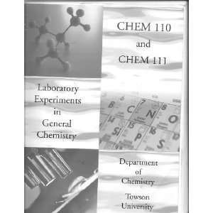  Laboratory Experiments in General Chemistry (Chem 110 and 