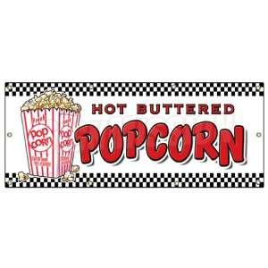   POPCORN BANNER SIGN stand cart concession signs Patio, Lawn & Garden