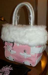 NWT MY FLAT IN LONDON QUEEN BEE TOTE WITH FUR COLLAR & SLEEPER BAG RP$ 