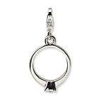 New Amore La Vita Sterling Silver 3 D CZ Ring Charm