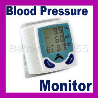 Digital Wrist Auto Blood Pressure Heart Beats Monitor  