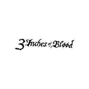  3 INCHES OF BLOOD WIDE BAND WHITE LOGO DECAL STICKER 