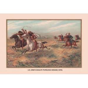  U.S. Army Pursuing Indians 1876 28x42 Giclee on Canvas 