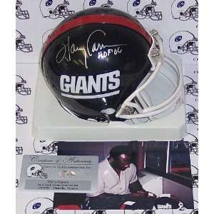  Signed Harry Carson Mini Helmet   Autographed NFL Mini 