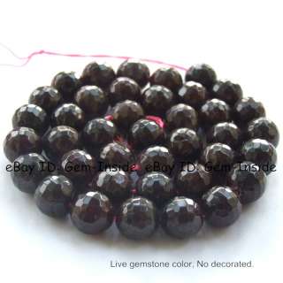 10mm Round Faceted Shape Red Garnet Gemstone Beads 15  