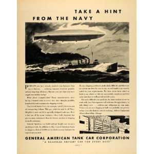  1931 Ad General American Tank Car Navy Ship Fleet Prins 