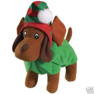 Zanies Holiday Costume Hound 8 Squeaker Dog Toy ELF 