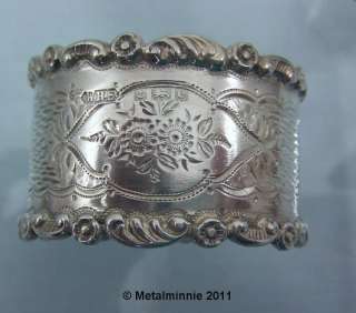 delightful pair of Edwardian silver napkin rings. A charming design 
