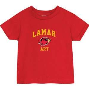  Lamar Cardinals Red Toddler/Kids Art Arch T Shirt Sports 