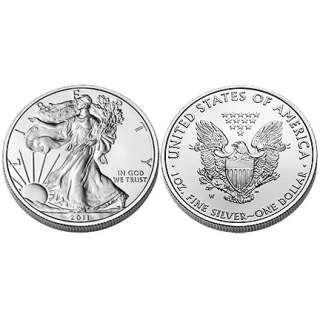 OUNCE 2011 AMERICAN SILVER EAGLE GEM SILVER COIN 1 Dollar  