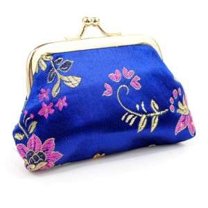 SILK COIN PURSE Snap Case Change Wallet Pouch Bag NEW  