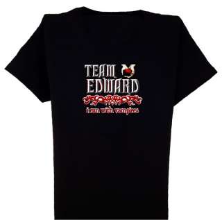 TEAM EDWARD NEW LOGO Ladies T Shirt XS to 2X twilight  