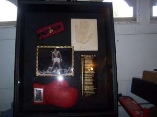 Muhammad Ali signed Boxing Glove Online Auth. Collage  