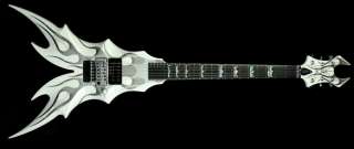   Rich Draco Limited Edition Electric Guitar Pearl White w/ Ghost Flames