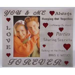  3×4 Love   You & Me Forever with Red Sparkling Epoxy 