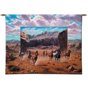  Running Horses Western Tapestry Wall Hanging