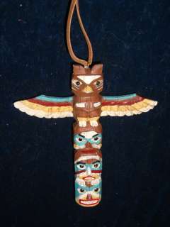 Unique Tribal Totem Pole Holiday Christmas Tree HANGING Ornament New 