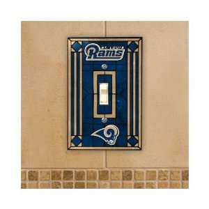  St Louis Rams   NFL Art Glass Single Switch Plate Cover 