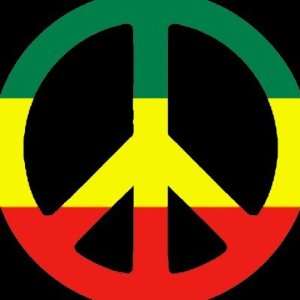  Reggae Peace Sign Round Stickers Arts, Crafts & Sewing