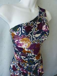 Designer Roberto Just Cavalli~Italy~Slinky Bodycon One Shoulder Ruched 