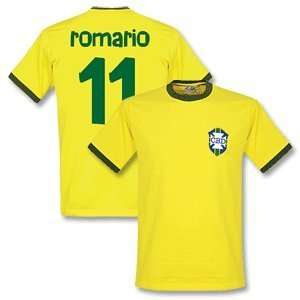  1970 Brazil Home Retro Shirt + Romario 11 (Samba Style 