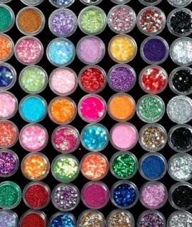80 Color Glitter Paillette Spangles Nail Powder Dust LOS ANGELES STOCK 