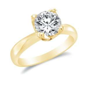  Size 5.5   Solid 14k Yellow Gold Classic Traditional Round 