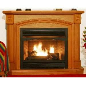  Kensington Dual Gas Fireplace with Coffee Glaze Finish Lp 