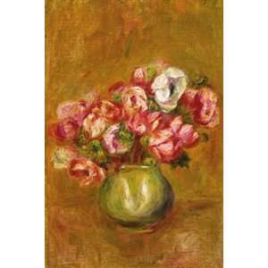  Large Anemones by Pierre Auguste Renoir 24x36