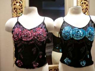 BEAUTIFUL BRAND NEW CACHE HAND BEADED TOPS WITH TAGS RETAIL $98.00 