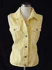  Yellow Cotton Vest S M Western Rockabilly