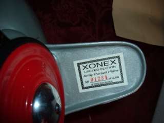 Xonex Limited Edition Army Pursuit Plane Pedal Car No 01234 Metal 