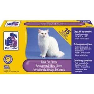   Petmate Cat Litter Pan Liners Small Medium 2 15 Packs