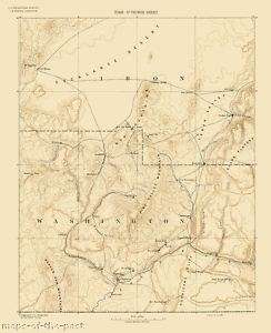 USGS TOPO MAP ST. GEORGE SHEET UTAH (UT) 1891 MOTP  