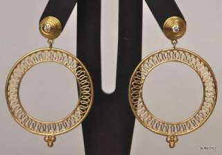   2,100 TEMPLE ST CLAIR 18K Gold Diamond Dangle Earrings on SALE  